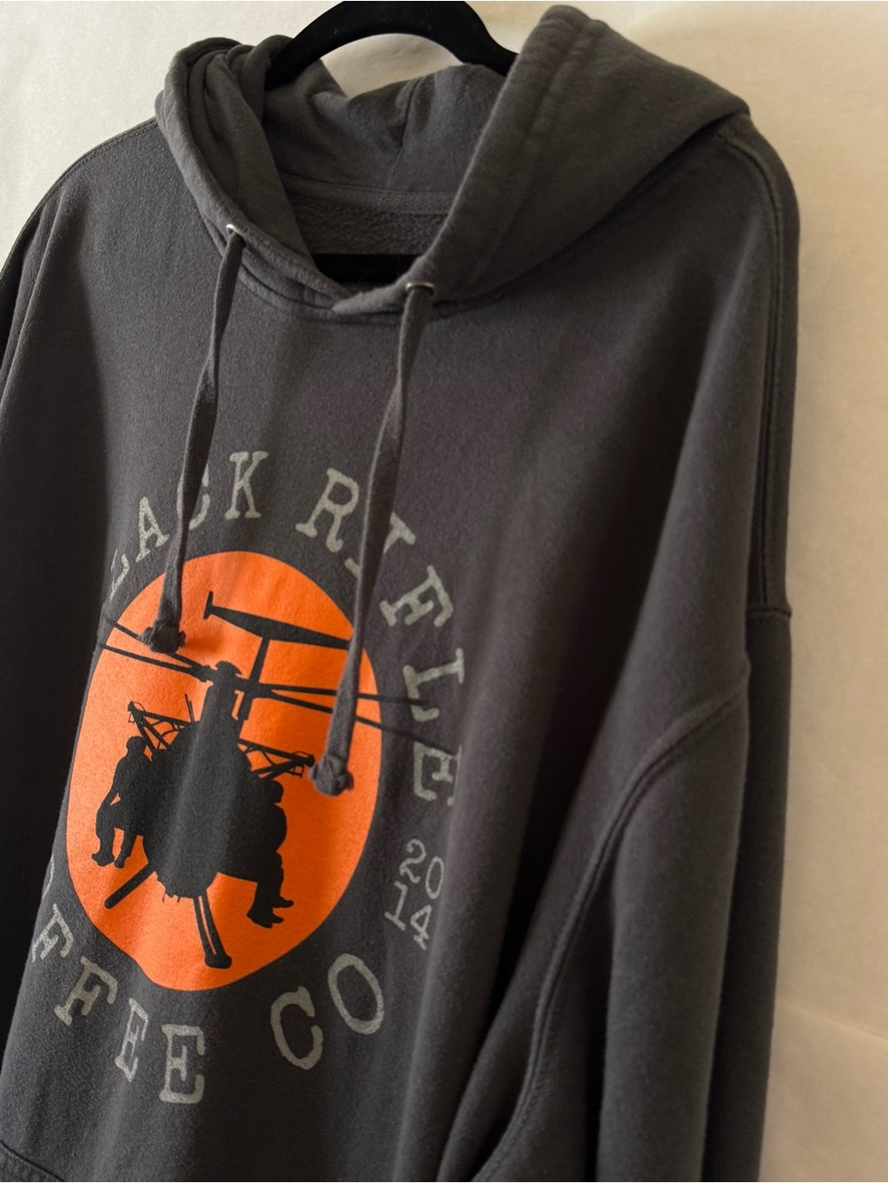 Black Rifle Coffee Gunship Pullover Hoodie Size XXL Charcoal Gray Midweight - Picture 6 of 12